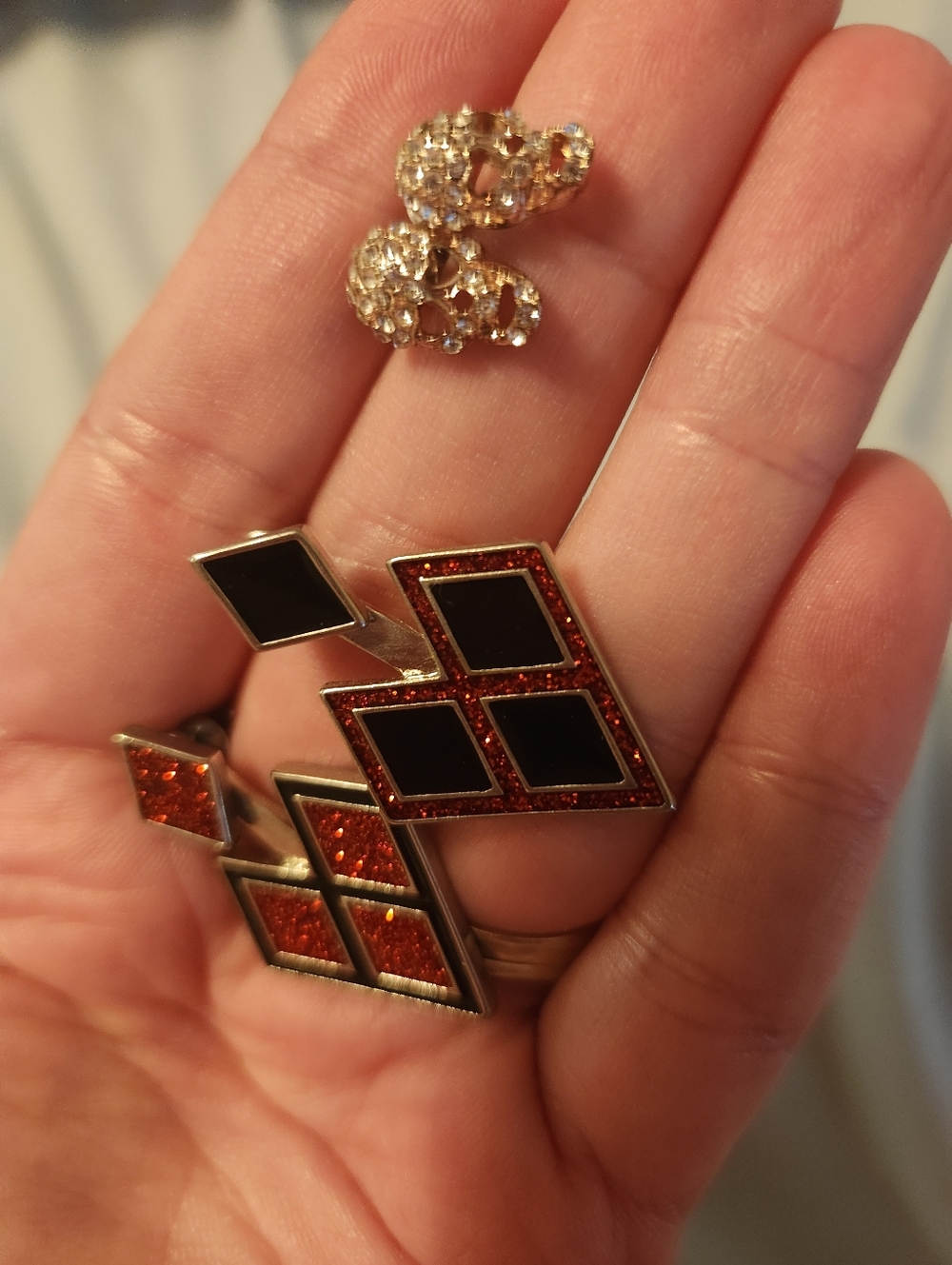 Harley Quinn and Skull Earrings